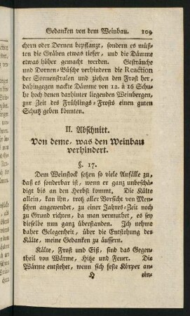 109-135, II. Abschnitt. Von deme was den Weinbau verhindert.