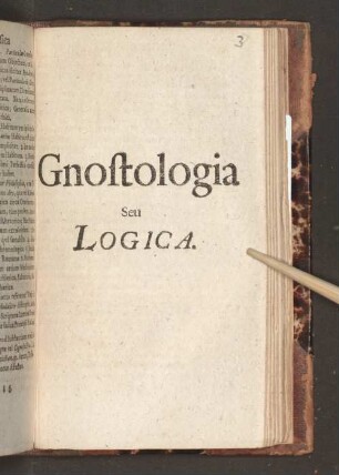 Lineae Gnostologicae, Seu Logicae Peripateticae Reformatae Rudimenta, In Privatorum Collegiorum Usum, Anno 1680. concinnata