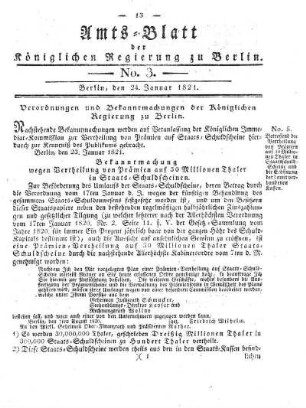 No 3, 24. Januar 1821