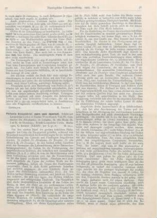 77-82 [Rezension] Cohn, Leopoldus (Ed.), Philonis Alexandrini opera quae supersunt. Vol. IV
