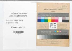 Entnazifizierung Heinrich Kaiser , geb. 05.05.1894 (Polizeibeamter)