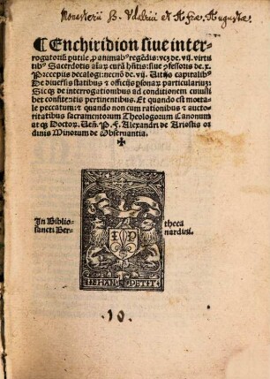 Enchiridion confessorum pro animabus regendis ...