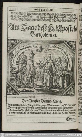 Am Tage des H. Apostels Bartholomaei