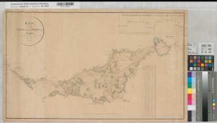 Lippe-Ems-Kanal Gelände zwischen Senden und Münster für den projektierten Kanal 1817 1000 Ruten = 14,9 cm 43 x 71 kol. Zeichnung Bökmann, Geometer Bem.: Höhenlage der münsterschen Festungsgräben und des Max Clemens Kanals; Höhenregister KSM IV Nr. 245