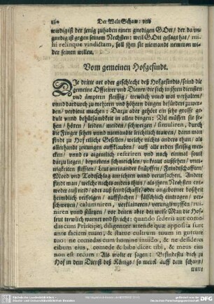 Vom gemeinen Hofgesindt
