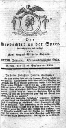 37. Stueck, 15. September 1834