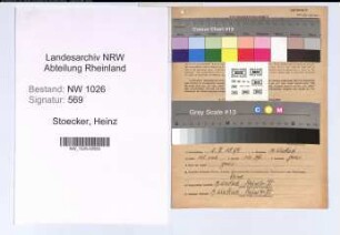 Entnazifizierung Heinz Stoecker , geb. 02.07.1894 (Friseur)