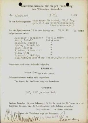 Schneider, Heinrich