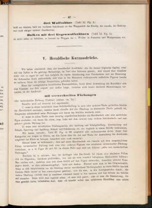 V. Heraldische Kurzausdrücke.