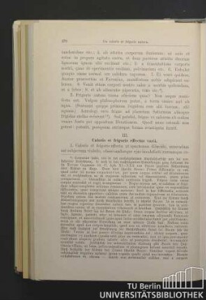 III. Caloris et frigoris effectus varii. / III. Mannigfache Wirkungen der Wärme und der Kälte.