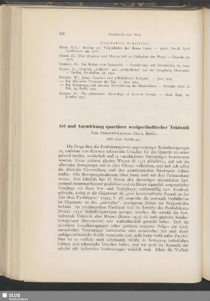 Art und Auswirkung quartärer westperibaltischer Tektonik