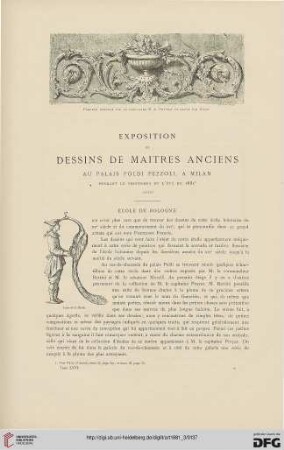 7: Expositions de dessins de maîtres anciens au Palais Poldi Pezzoli, à Milan pendant le printemps et l'été de 1881, [2]