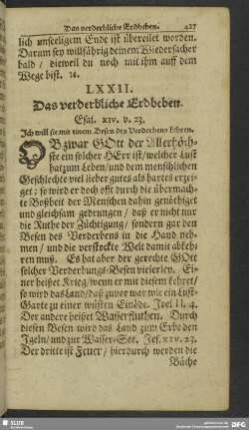 LXXII. Das verderbliche Erdbeben