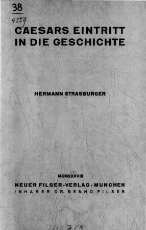 Caesars Eintritt in die Geschichte