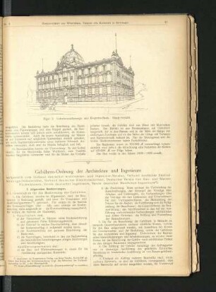 Gebührenordnung der Architekten und Ingenieure