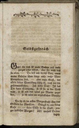 Selbstgespräch.