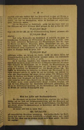 Etat der Zölle- und Verbrauchssteuern.