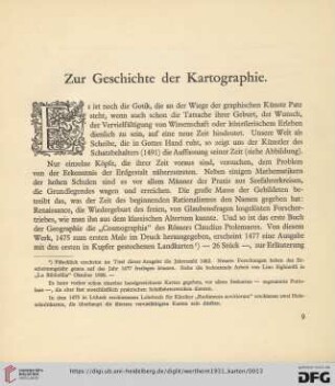 Zur Geschichte der Kartographie