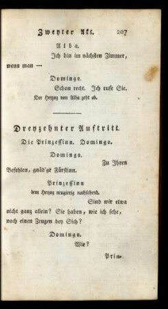 Dreyzehnter Auftritt. Die Prinzessinn. Domingo.