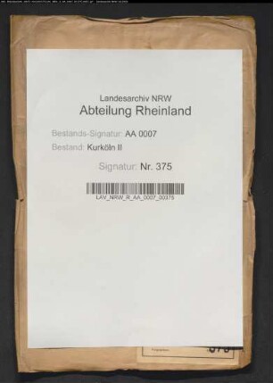 Ersuchen um die kaiserliche Belehnung mit dem Erzstift Köln für Kurfürst Maximilian Friedrich