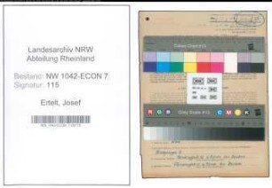 Entnazifizierung Josef Ertelt , geb. 25.05.1912 (Schuhmacher)