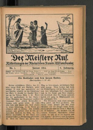 Nr. 1. Januar 1914. 6. Jahrgang