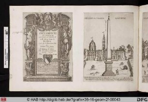 Links: Ornamenti di fabriche antichi et moderni Dell'Alma Città di Roma.