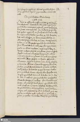 De qualitatibus Planetariis. CAP. VII.