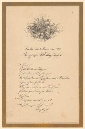 Menükarte : Königliche Mittagstafel