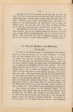 VII. Aus dem Menschen- und Völkerleben