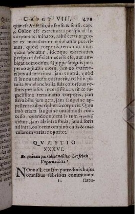 Quaestio XXXVI. Ex quanam putredine nascitur haec febris Ungarica dicta?