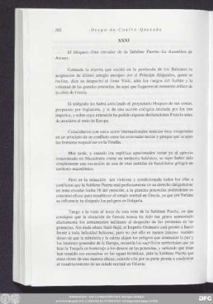 XXXI [17.IV.1886.] El bloqueo.-Una circular de la Sublime Puerta.-La Asamblea de Atenas.