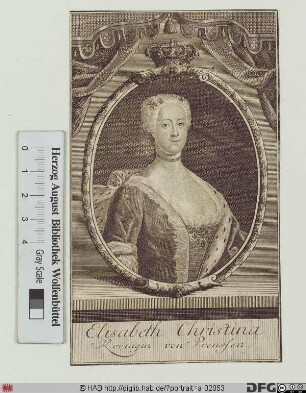 Bildnis Elisabeth Christine, Königin von Preußen, geb. Prinzessin von Braunschweig-Bevern