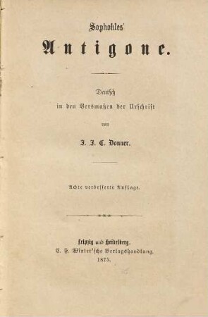 Sophokles' Antigone