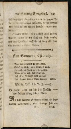 229-241, Am Sonntag Estomihi.