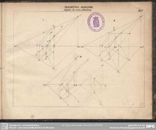 Descriptive Geometrie. Aufgaben der zweiten Abtheilung. Taf. V