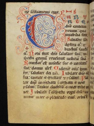 Fleuronnée-Initiale C, gespalten (Ps 97)