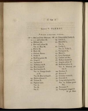 Genus V. Parrot.