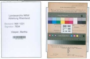 Entnazifizierung Martha Vesper , geb. 14.04.1894 ()