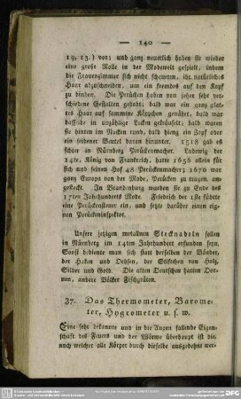 37. Das Thermometer, Barometer, Hygrometer u.s.w.