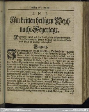 Am dritten heiligen Weyhnacht-Feyertage