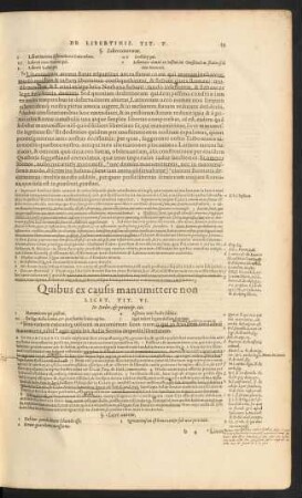 Qibus ex causis manumittere non Licet. Tit. VI.
