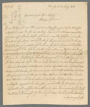 Nachlass von Johann Joseph Ignaz Döllinger (1799 - 1890) - BSB Döllingeriana, IV. Haneberg, Daniel Bonifacius an Hefele, Karl Joseph. Ignaz von Döllinger (1799-1890) Nachlass: Brief von Daniel Bonifacius von Haneberg an Karl Joseph Hefele - BSB Döllingeriana IV. Haneberg, Daniel Bonifacius an Hefele, Karl Joseph