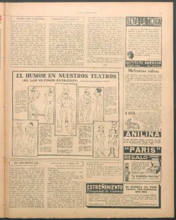 El humor en nuestros teatros [Bromas] : (de los últimos extrenos)