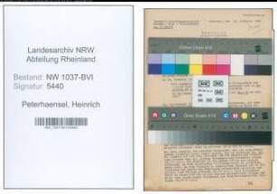 Entnazifizierung Heinrich Peterhaensel , geb. 19.08.1903 (Oberlandwirtschaftsrat)
