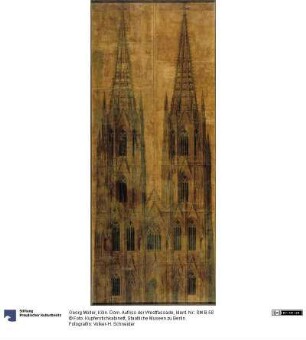 Köln. Dom. Aufriss der Westfassade