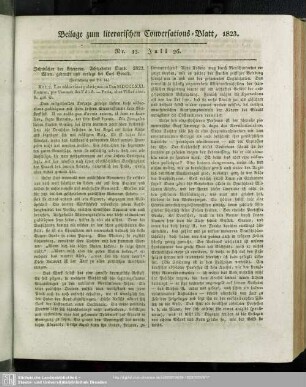 Beilage zum literarischen Conversations-Blatt, 1823. Nr. 15. Juli 26.