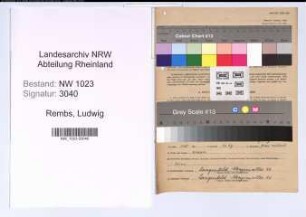 Entnazifizierung Ludwig Rembs , geb. 15.04.1898 (Sekretaer)