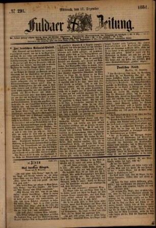 Ausgabe vom Mittwoch, den 17. Dezember 1884.