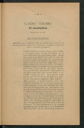 Cuadro tercero. - El sicalíptico